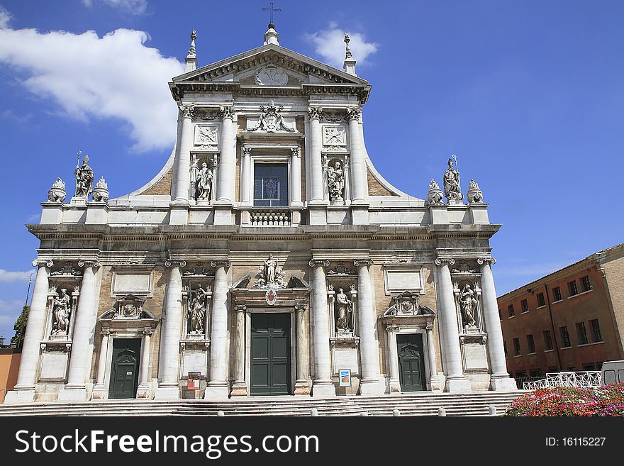 The basilica of Santa Maria in Porto in Ravenna, Italy