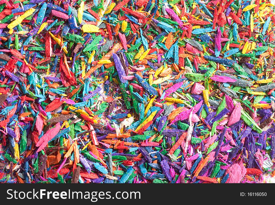 Colorful background with pencils peels