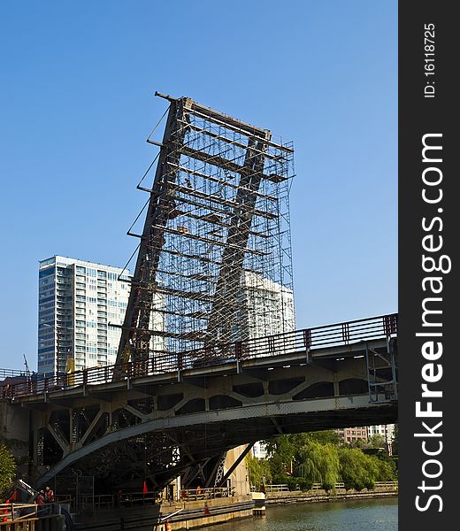 Working on the Bascule Bridge (Chicago)