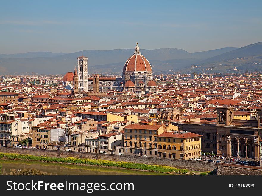 Panoramic view of Florence city, Tuscany, Italy