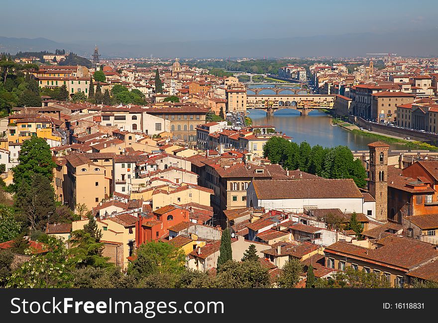 Panoramic view of Florence city, Tuscany, Italy