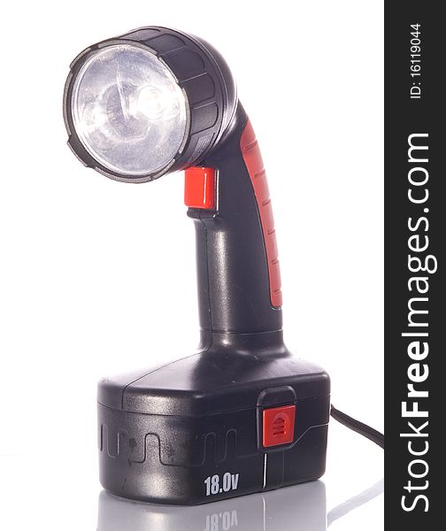 Electric torch with white background