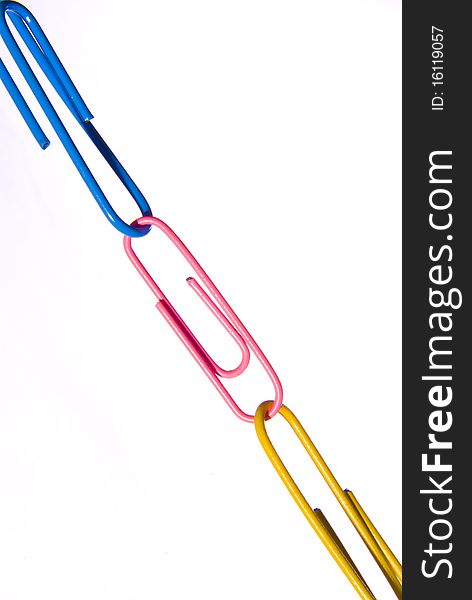 Colored Hooks with white background