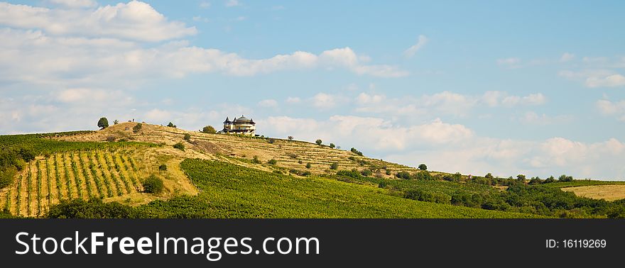 Panorama or winery and vineyards near Melnik, Bulgaria. Panorama or winery and vineyards near Melnik, Bulgaria.