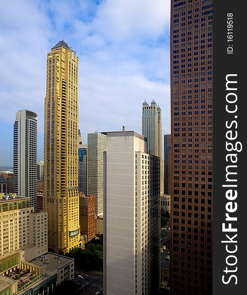 Chicago Skyscrapers in a nice sunny morning