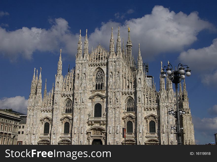 The Milan's dome under a fantastic sky