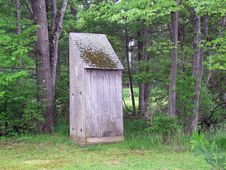 Outhouse In The Woods Royalty Free Stock Photography Outhouse In The Woods Royalty Free Stock Photography