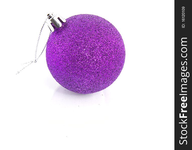 Christmas ball violet purple glazy