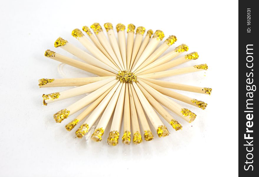 Gold glazy Christmas straw decoration