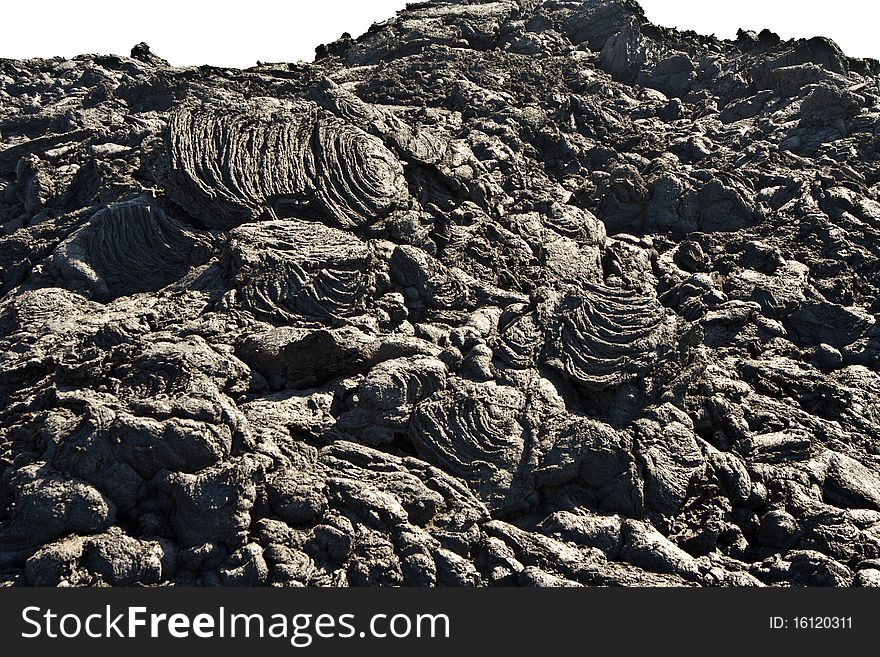 Cold volcanic flow in detail. Cold volcanic flow in detail