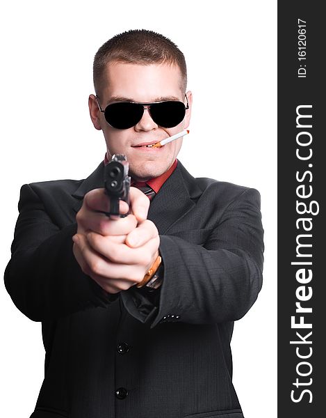 Businessman Man With Gun