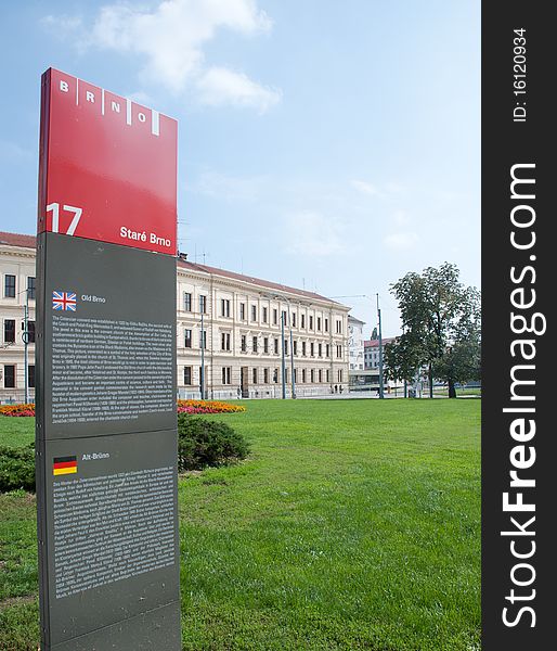 A view in front of Saint Thomas Abbey in Brno, Czech Republic. A view in front of Saint Thomas Abbey in Brno, Czech Republic