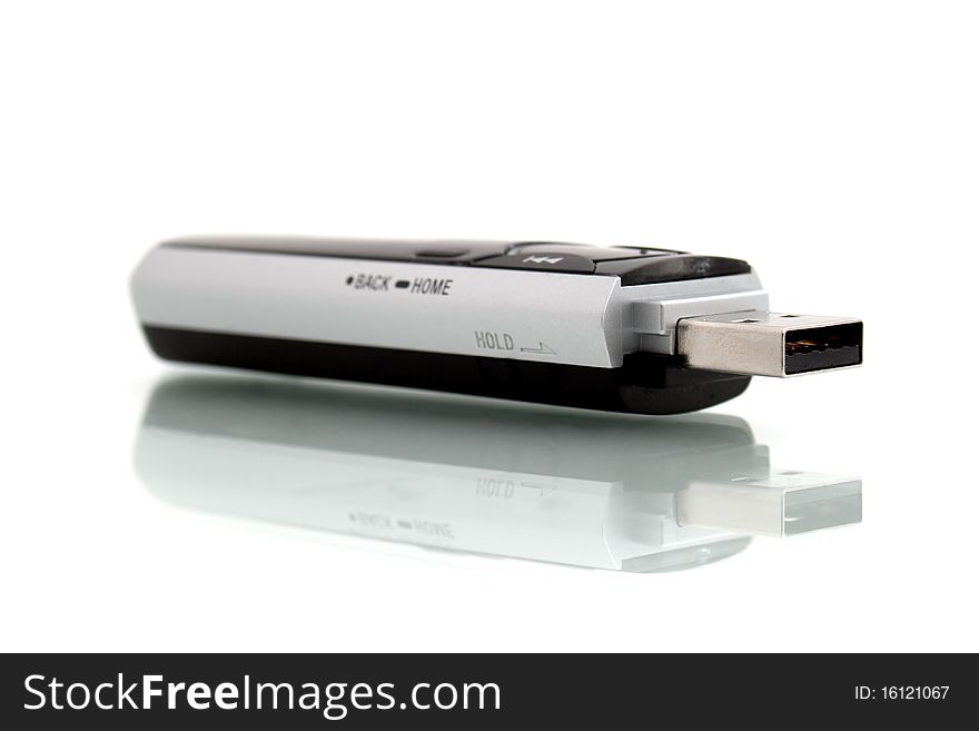 Mp3 player on white background
