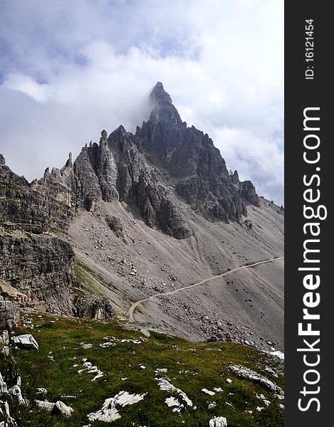 Landscape Dolomites of northern Italy - Monte Paterno. Landscape Dolomites of northern Italy - Monte Paterno