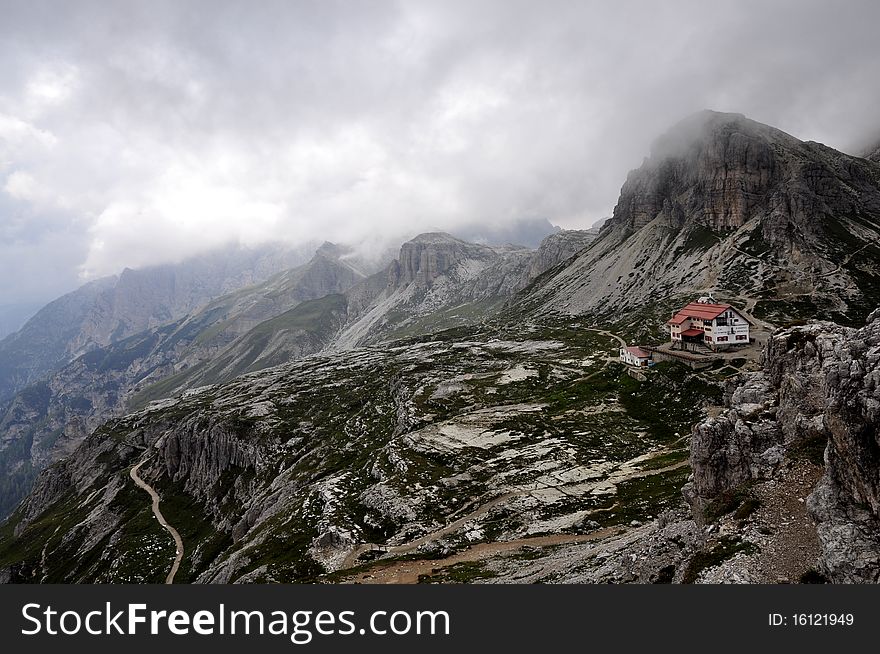 Landscape Dolomites of northern Italy - Tre Cime di Lavaredo