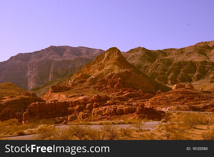 Colorful landscape on a beautiful afternoon in Utah