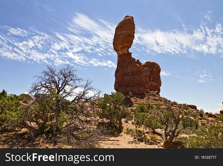 Balanced rock in the arches national park in utah