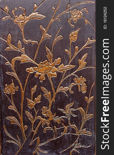 Wood texture carving background