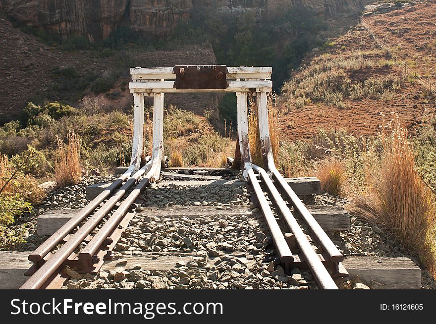 Abandoned railway tracks