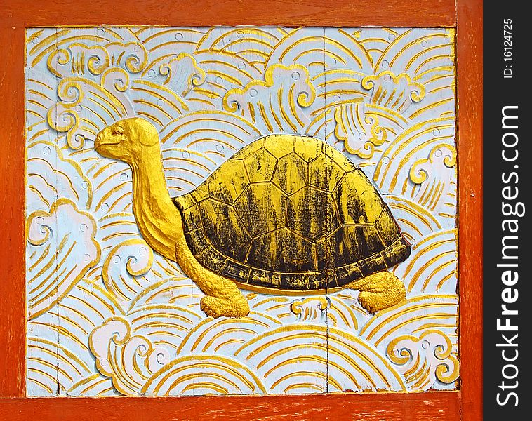 Turtle Wood Carving