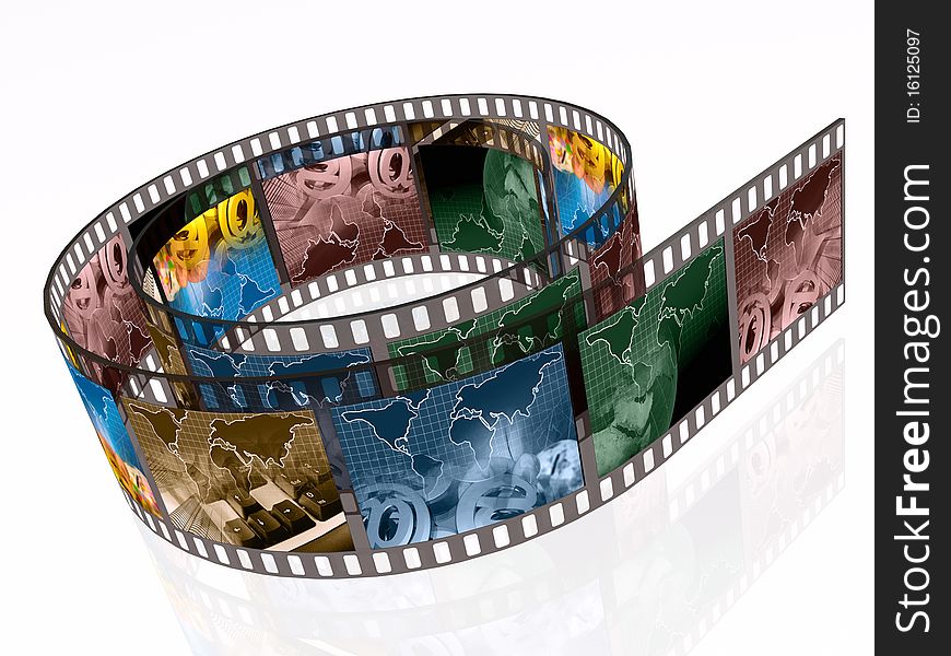 Film roll with color pictures (communication). Film roll with color pictures (communication).