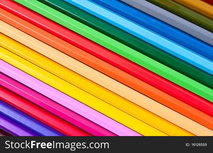 Color background of colored pencils