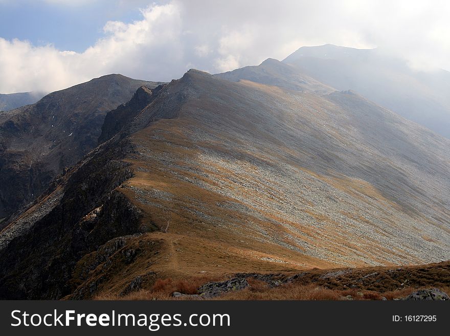 Clouds and shadows on top of Parang mountain. Clouds and shadows on top of Parang mountain.