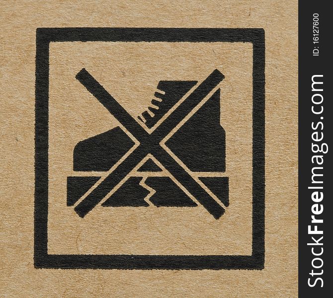 The Symbol On Cardboard