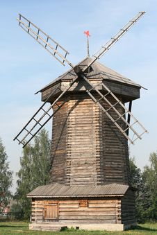 Old Wooden Windmill Royalty Free Stock Image