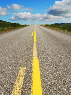 Norwegian Road Running In The Summer Sky Royalty Free Stock Image Norwegian Road Running In The Summer Sky Royalty Free Stock Image