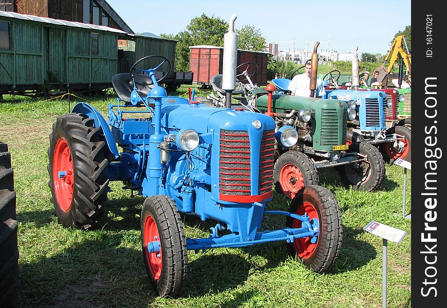 Sample of old tractors, exhibitions