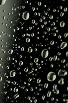 Water Droplets On A Metal Surface Royalty Free Stock Images Water Droplets On A Metal Surface Royalty Free Stock Images