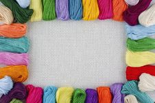 Framework From Multi-coloured Threads Royalty Free Stock Photography Framework From Multi-coloured Threads Royalty Free Stock Photography