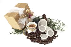 Cup Of Espresso And Coffee Pods Royalty Free Stock Photography Cup Of Espresso And Coffee Pods Royalty Free Stock Photography