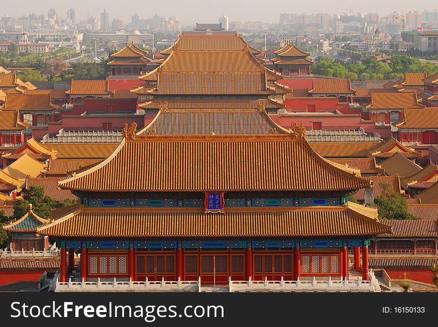 Forbidden City, Emperor's Palace, Beijing, China. The Forbidden City is a National Monument in China. Forbidden City, Emperor's Palace, Beijing, China. The Forbidden City is a National Monument in China.