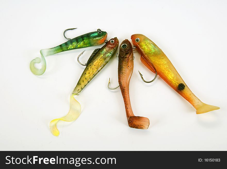 Fishing tackle insulated on a white background