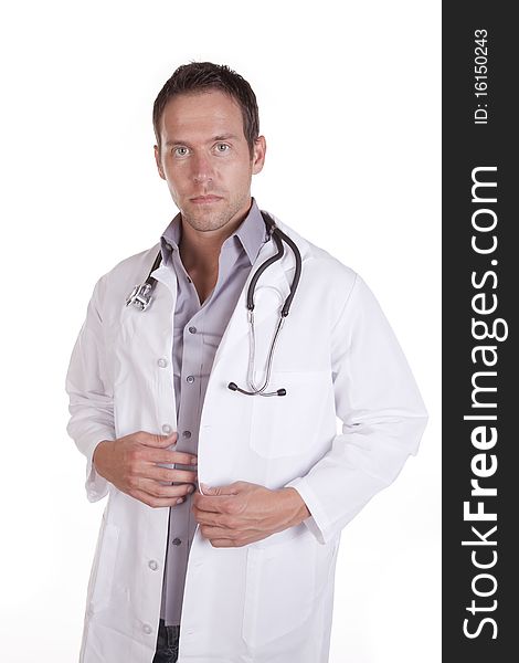 Serious Doctor Standing