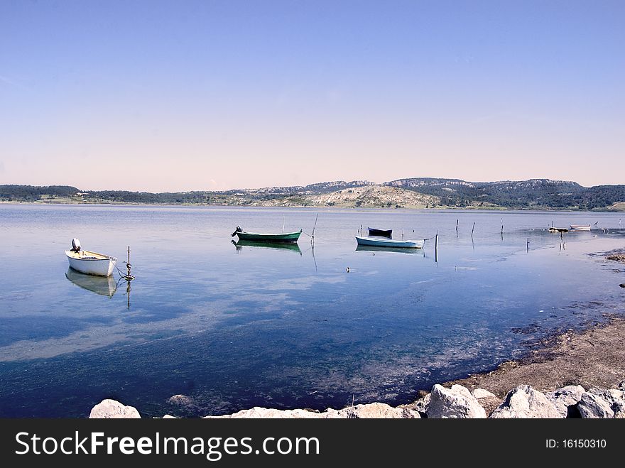 Landscape, Gruissan France. A relaxing evening.