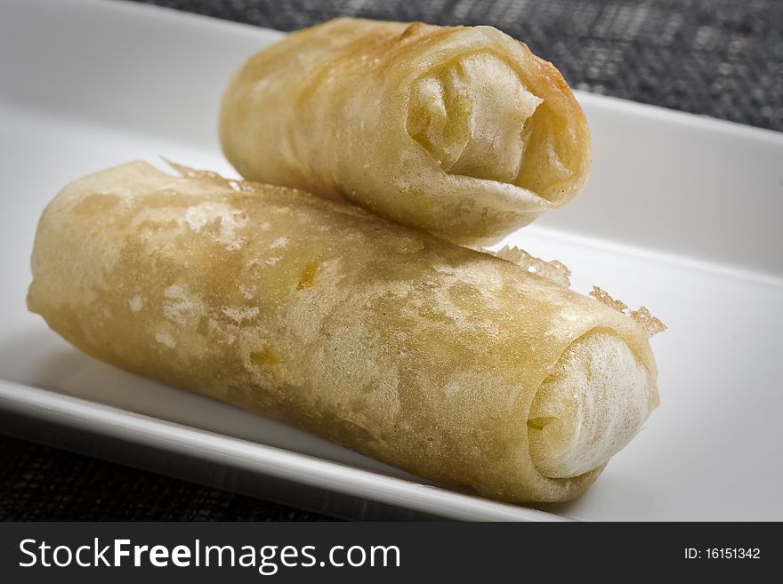 Spring rolls.