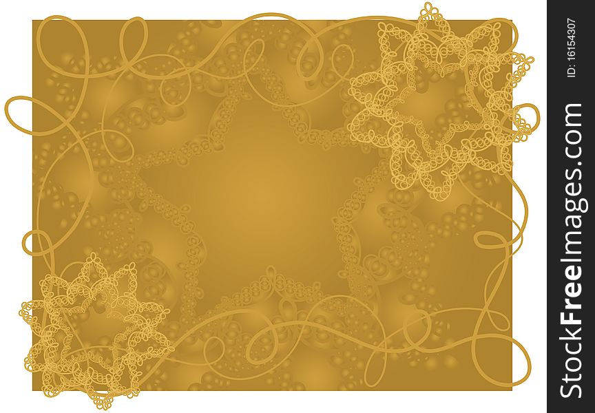 Gold Wire Grunge Stars Background