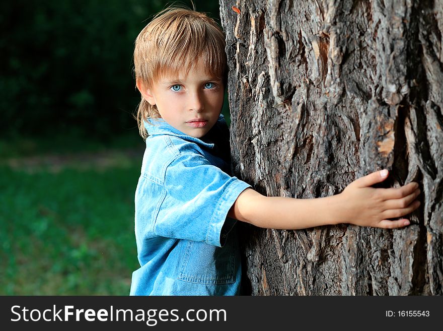 Portrait of a cute little boy outdoor. Portrait of a cute little boy outdoor.