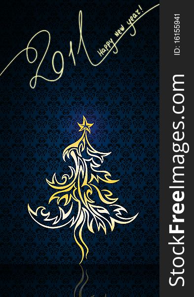 Creative exclusive new year 2011 & Christmas post card. Creative exclusive new year 2011 & Christmas post card