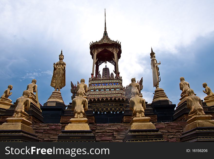 The temple in Samut songkhram Thailand.