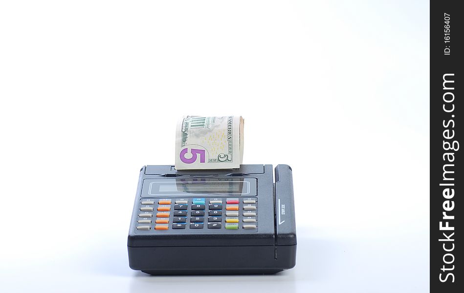 Cash on credit card machine