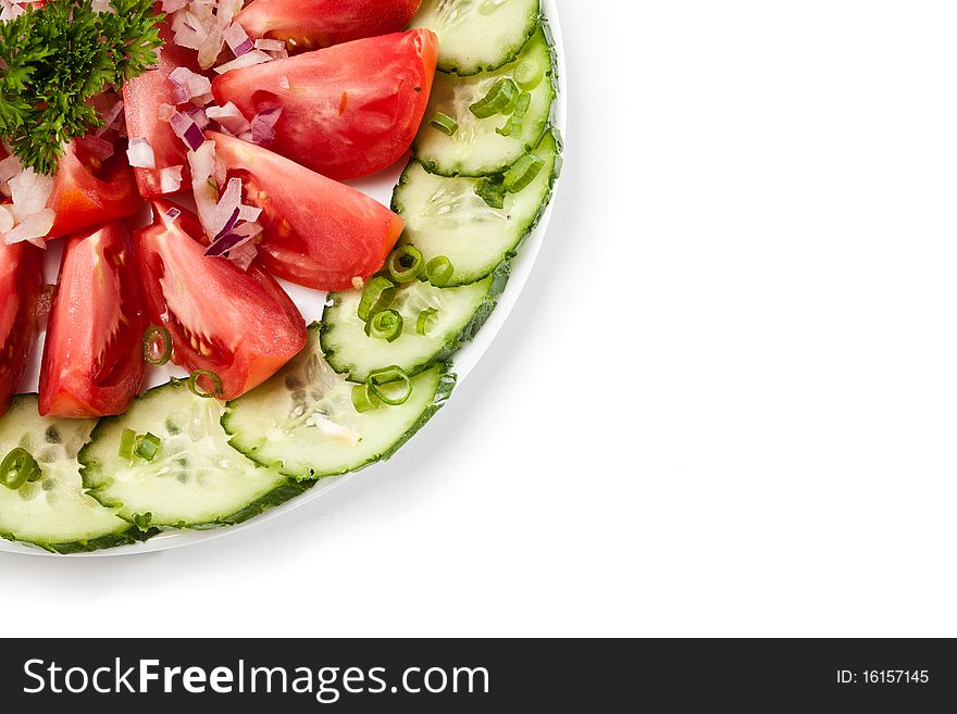 Fresh summer salad in bowl.