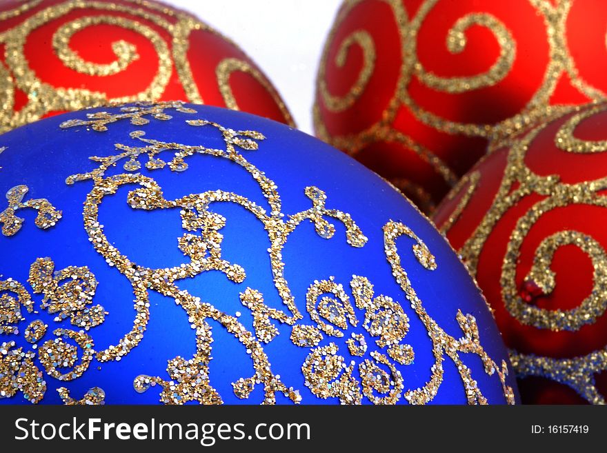 Christmas ornaments abstract of decorations. Christmas ornaments abstract of decorations
