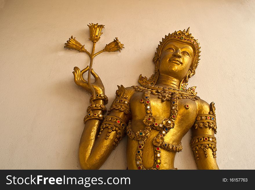 Native thai style on church in thai temple