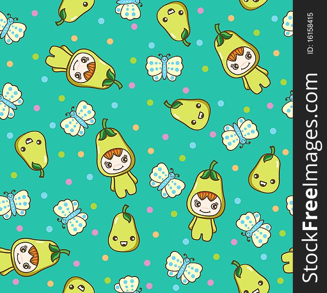 Illustration of seamless pattern in cartoon style. easy to repeat as wallpaper. Illustration of seamless pattern in cartoon style. easy to repeat as wallpaper.
