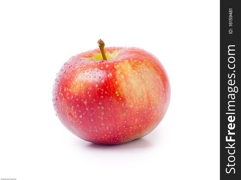 Juicy, red apples  isolated on white background.
