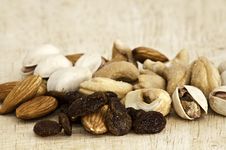 Mix Of Raisins, Almond Nut, Cashew And Pistachio Stock Image Mix Of Raisins, Almond Nut, Cashew And Pistachio Stock Image